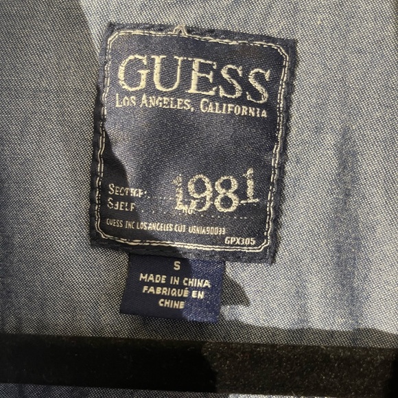 Guess Denim Shirt 
Style # W21H38D0M40 - Picture 6 of 7